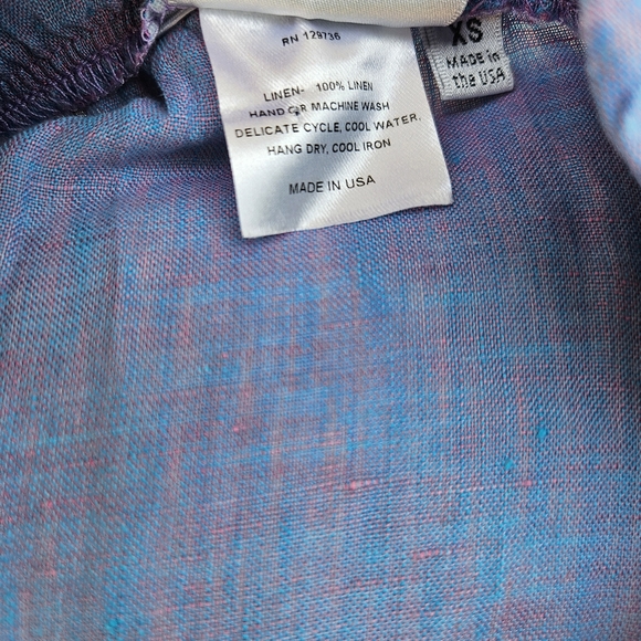 Finley Crosby Opal Linen Top with Ruffled Neckline Size XS - Picture 8 of 8